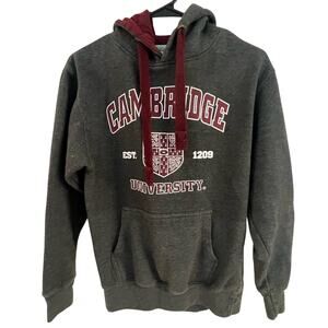 Advance Apparel Ltd. Official Cambridge University Hoodie Sweatshirt Gray Size S